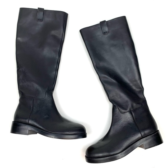 Sanctuary Boots Tall Black Leather Riding Equestrian Righton Anthropologie Sz 5 - Picture 13 of 13